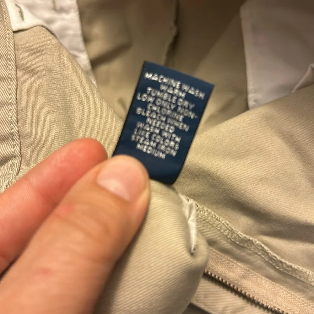 Polo by Ralph Lauren Khaki Pleated Cotton Shorts